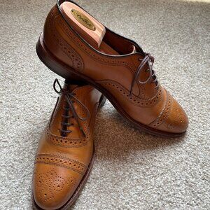 Allen Edmonds Strand Mens Cap Toe Oxford Dress Shoes 9.5 D Walnut Brown Leather